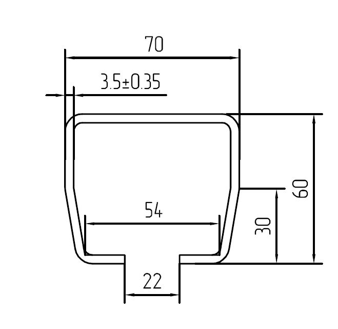 Профиль направляющей для каркаса откатных ворот